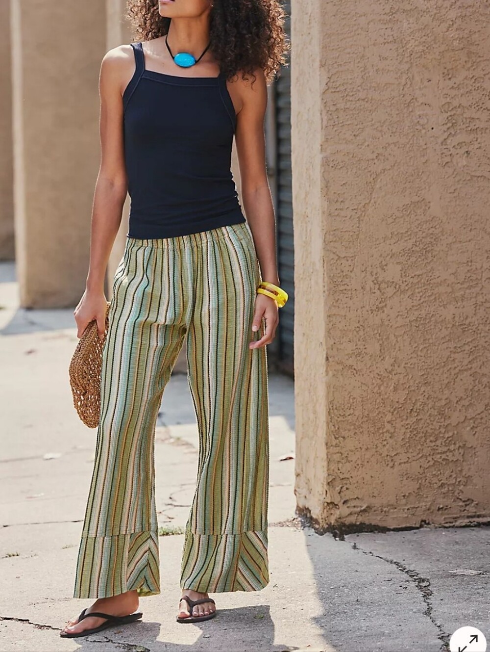 Free People Days End  Summer Pants in Green Medium